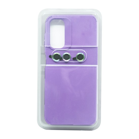 Silicone Case with Separate Camera Glass Set for Samsung Galaxy 14 Purple